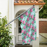 Pink Protea Pattern Print Polyester Flag