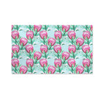 Pink Protea Pattern Print Polyester Flag