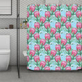 Pink Protea Pattern Print Polyester Shower Curtain