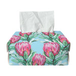 Pink Protea Pattern Print Rectangle Tissue Box Cover