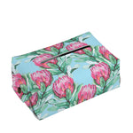 Pink Protea Pattern Print Rectangle Tissue Box Cover