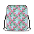 Pink Protea Pattern Print Rectangular Crossbody Bag
