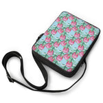 Pink Protea Pattern Print Rectangular Crossbody Bag