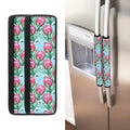 Pink Protea Pattern Print Refrigerator Handle Covers