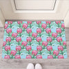 Pink Protea Pattern Print Rubber Doormat