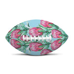 Pink Protea Pattern Print Rugby Ball
