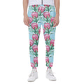 Pink Protea Pattern Print Joggers