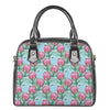 Pink Protea Pattern Print Shoulder Handbag