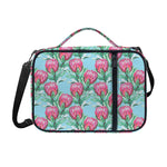Pink Protea Pattern Print Shoulder Strap Bible Bag
