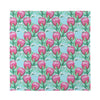 Pink Protea Pattern Print Silk Bandana