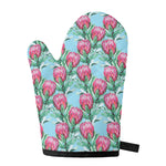 Pink Protea Pattern Print Single Oven Mitt