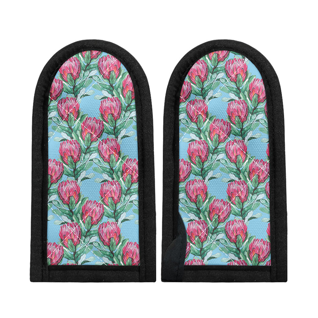 Pink Protea Pattern Print Skillet Handle Cover