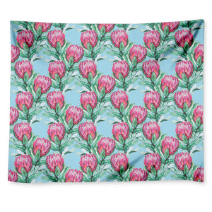 Pink Protea Pattern Print Tapestry