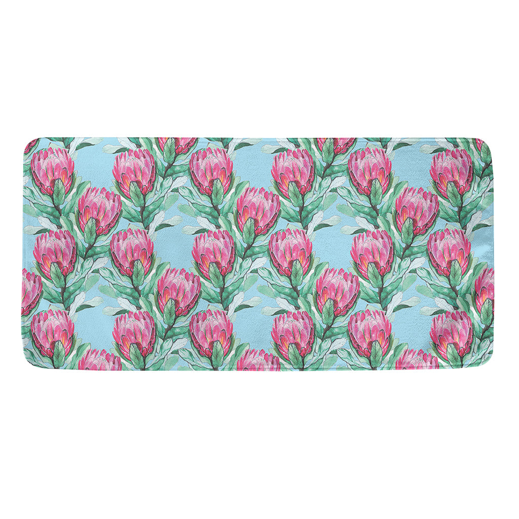 Pink Protea Pattern Print Towel