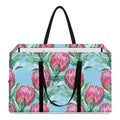 Pink Protea Pattern Print Utility Tote Bag
