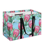 Pink Protea Pattern Print Utility Tote Bag