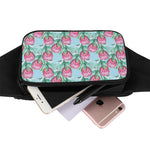 Pink Protea Pattern Print Waist Bag