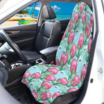 Pink Protea Pattern Print Waterproof Car Seat Cover