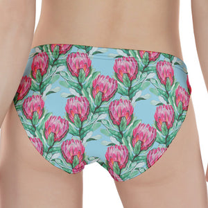 Pink Protea Pattern Print Women's Panties