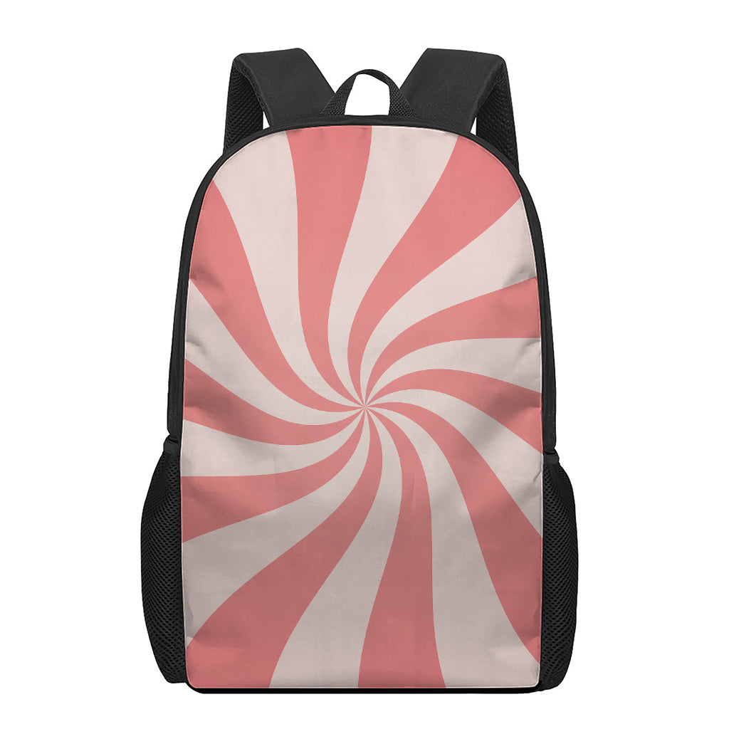 Pink Psychedelic Swirl Print 17 Inch Backpack