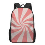Pink Psychedelic Swirl Print 17 Inch Backpack