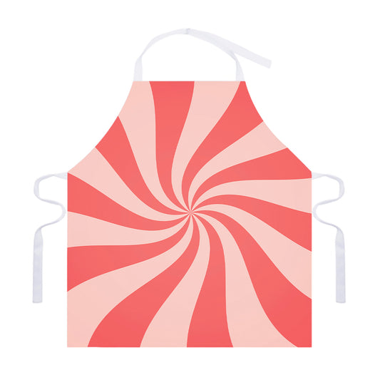 Pink Psychedelic Swirl Print Adjustable Apron