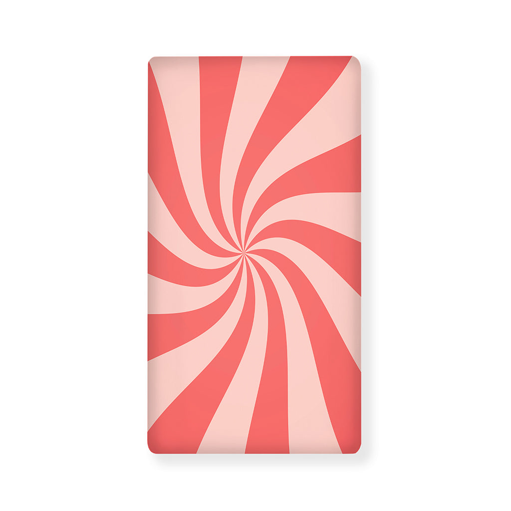 Pink Psychedelic Swirl Print Baby Crib Sheet