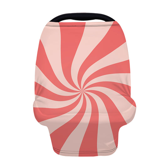 Pink Psychedelic Swirl Print Baby Seat Cover