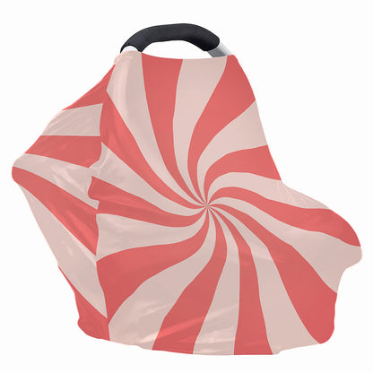 Pink Psychedelic Swirl Print Baby Seat Cover