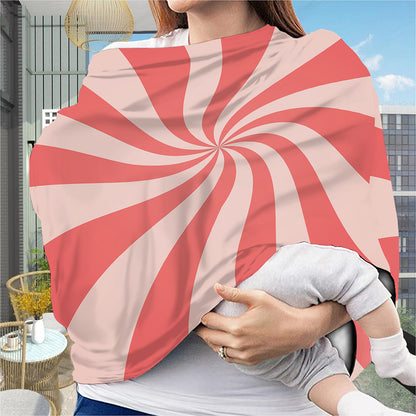 Pink Psychedelic Swirl Print Baby Seat Cover