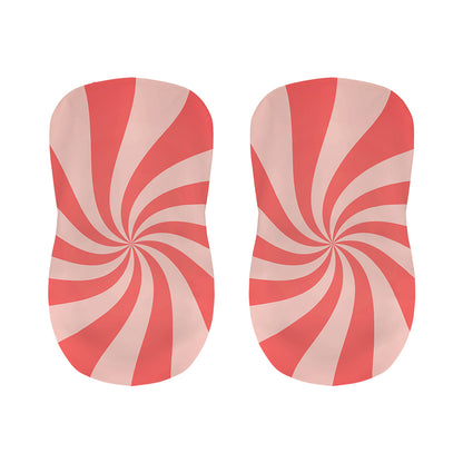 Pink Psychedelic Swirl Print Bar Stool Covers
