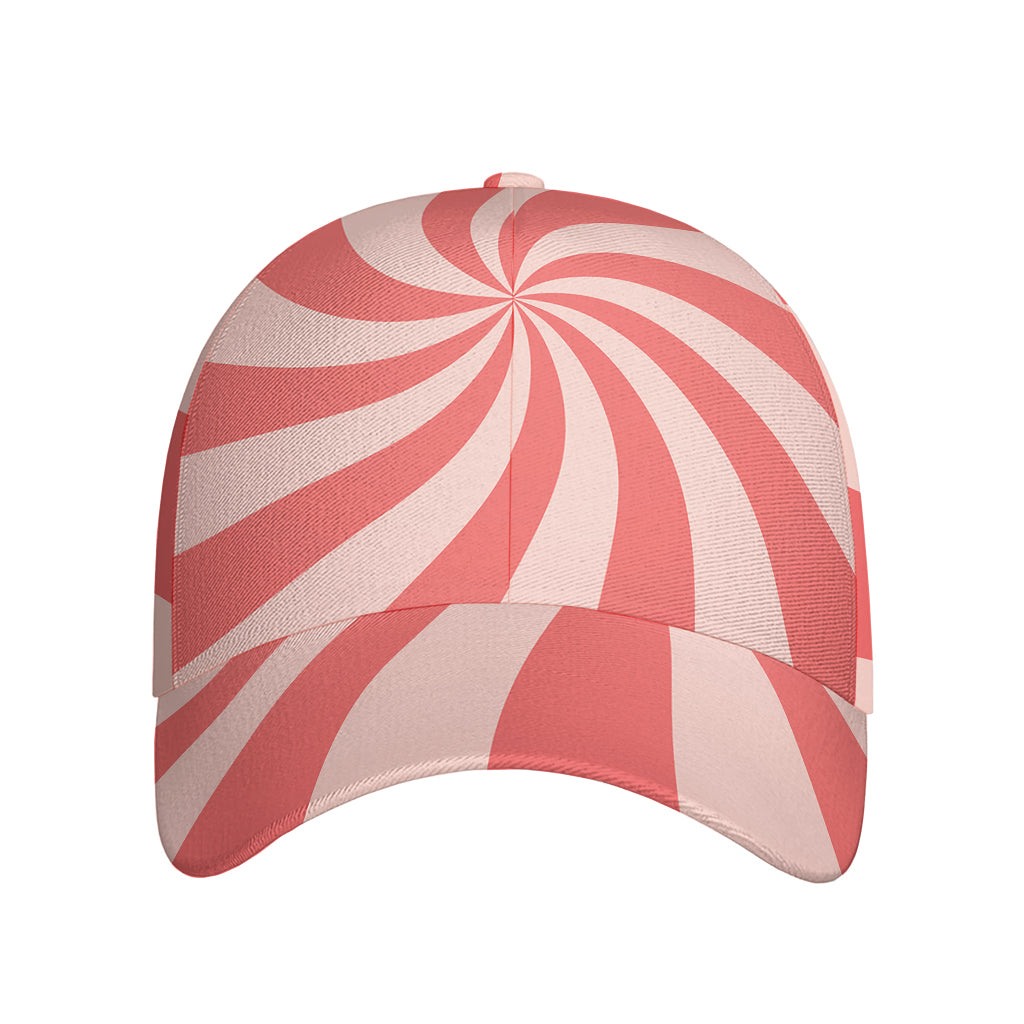Pink Psychedelic Swirl Print Baseball Cap