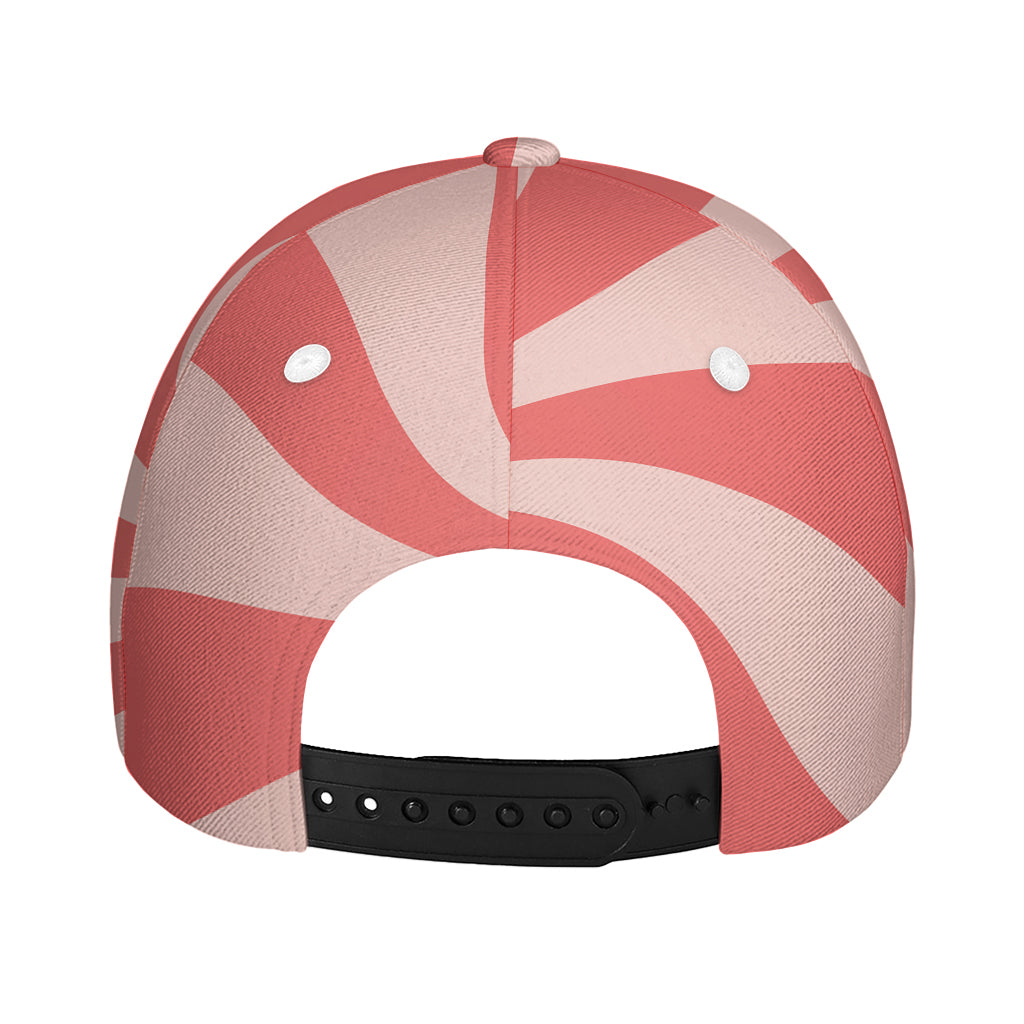 Pink Psychedelic Swirl Print Baseball Cap