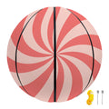 Pink Psychedelic Swirl Print Basketball