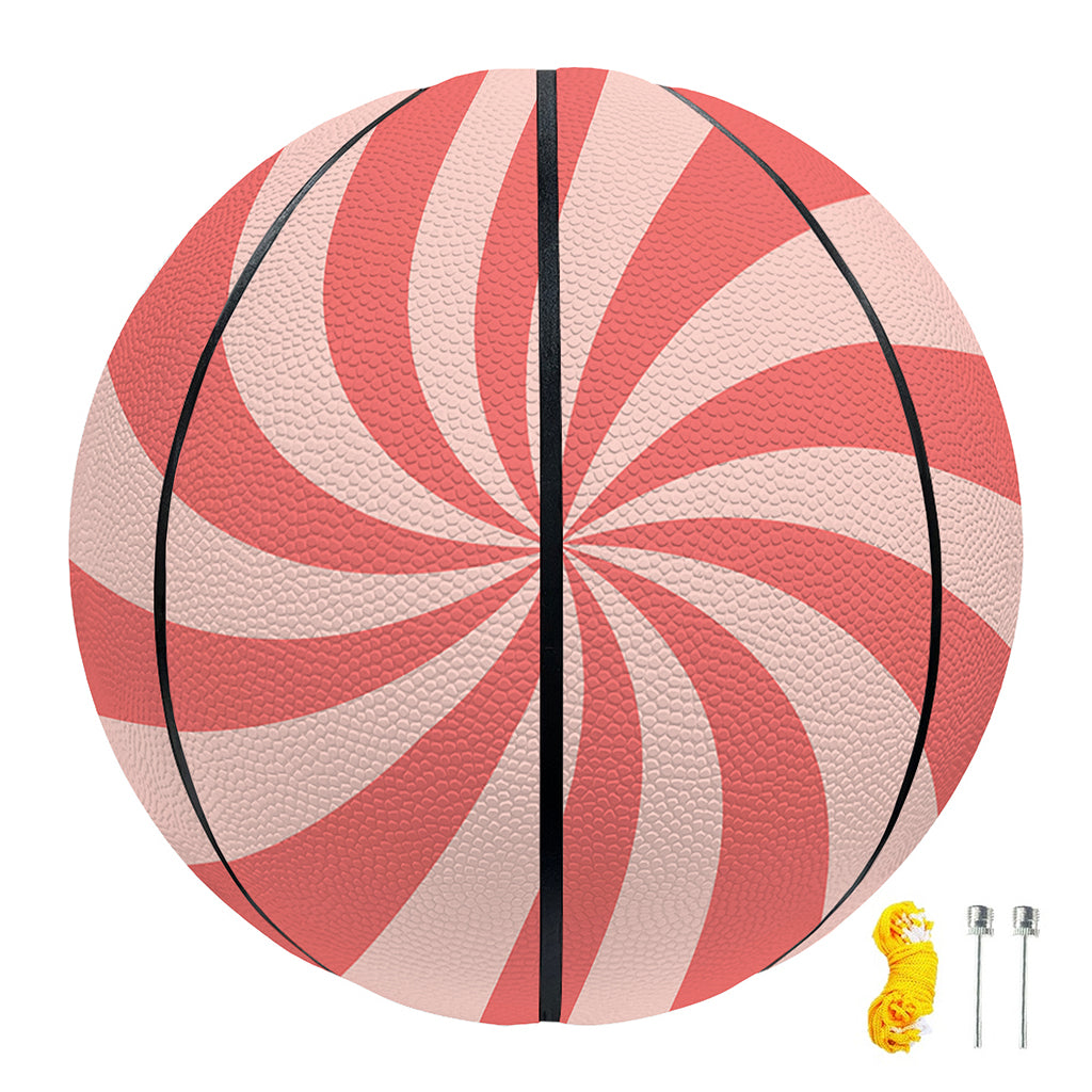Pink Psychedelic Swirl Print Basketball