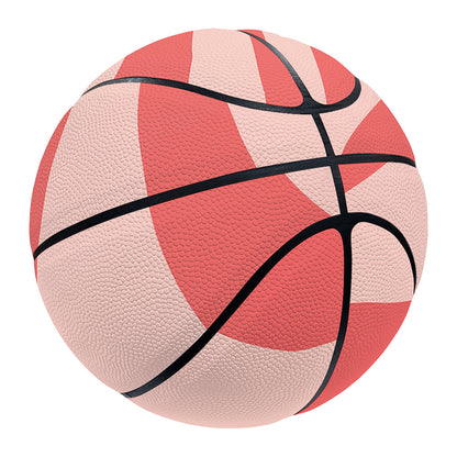 Pink Psychedelic Swirl Print Basketball