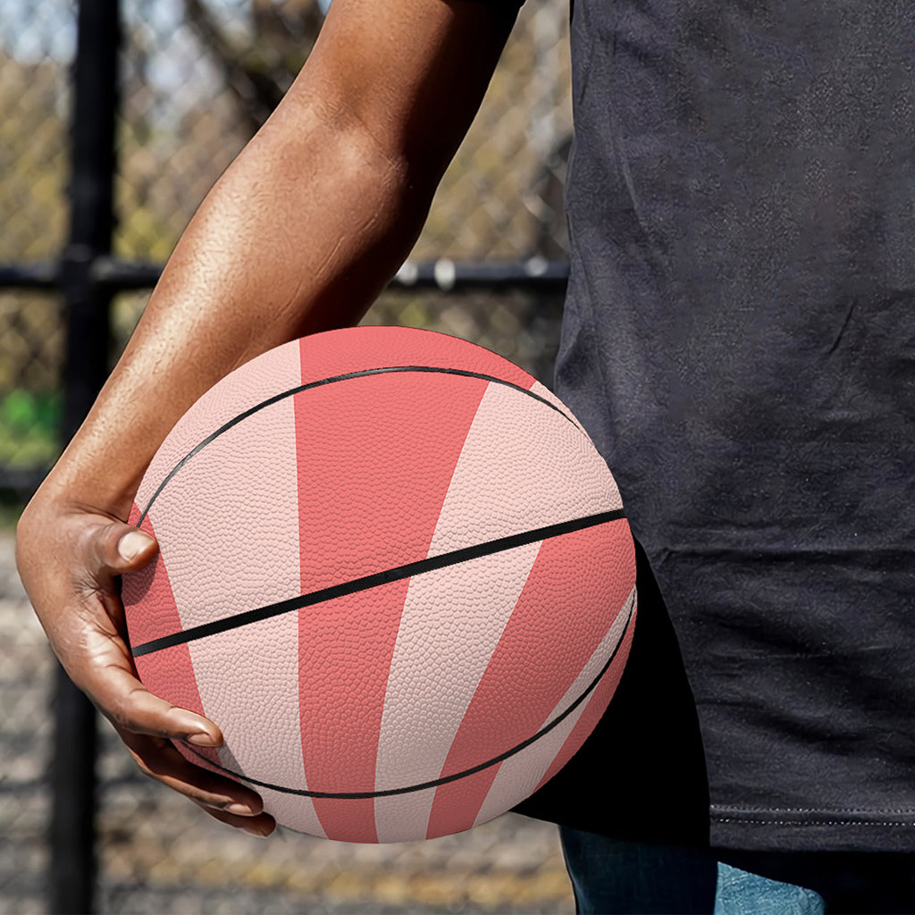 Pink Psychedelic Swirl Print Basketball