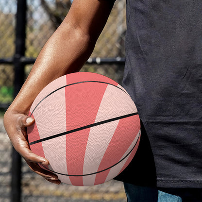 Pink Psychedelic Swirl Print Basketball