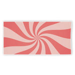 Pink Psychedelic Swirl Print Beach Towel