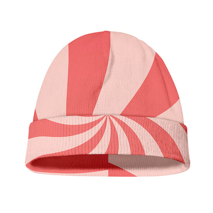Pink Psychedelic Swirl Print Beanie