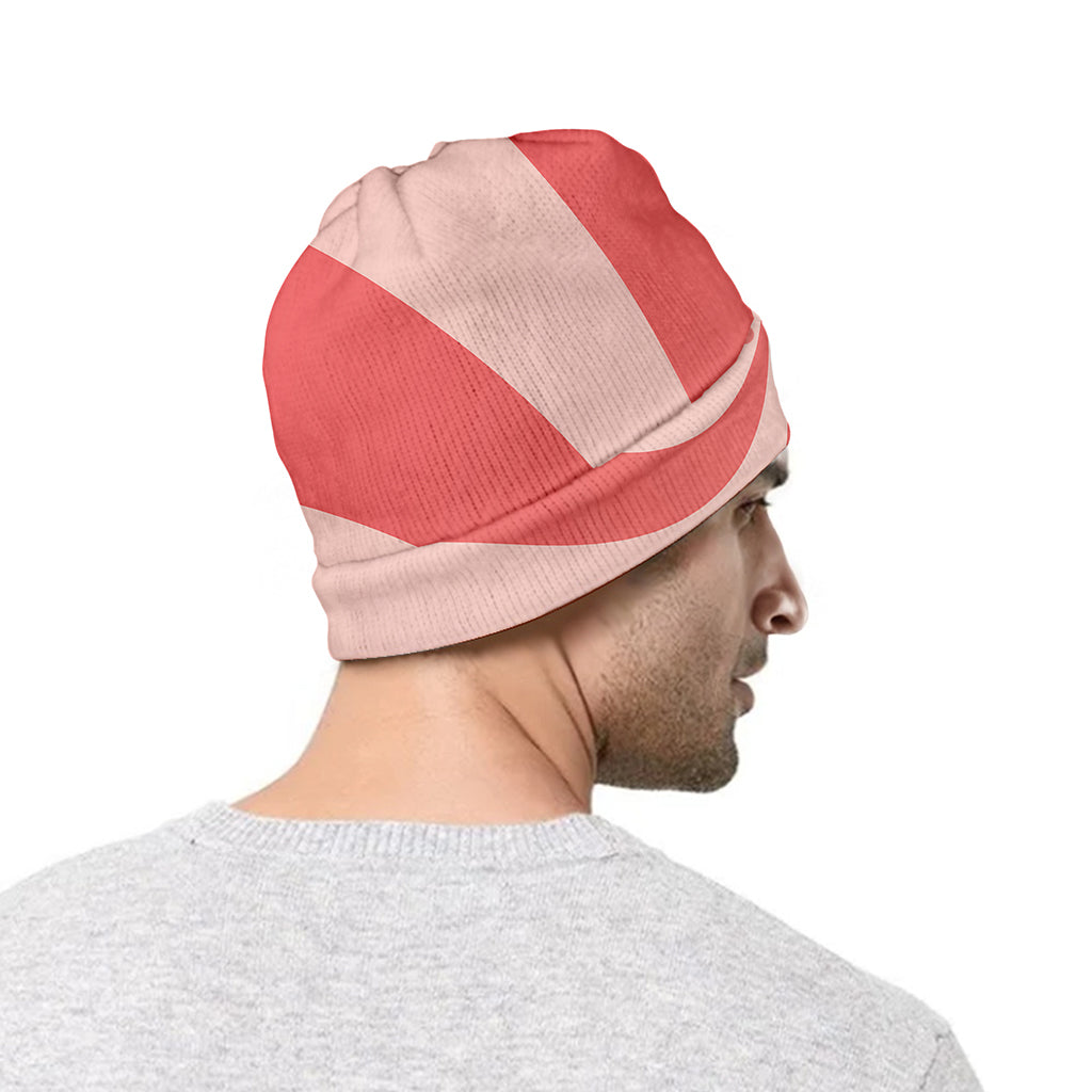 Pink Psychedelic Swirl Print Beanie