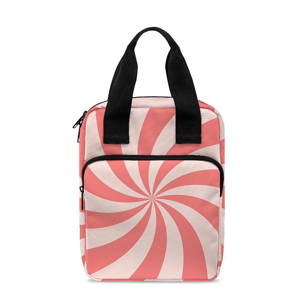 Pink Psychedelic Swirl Print Bible Tote Bag