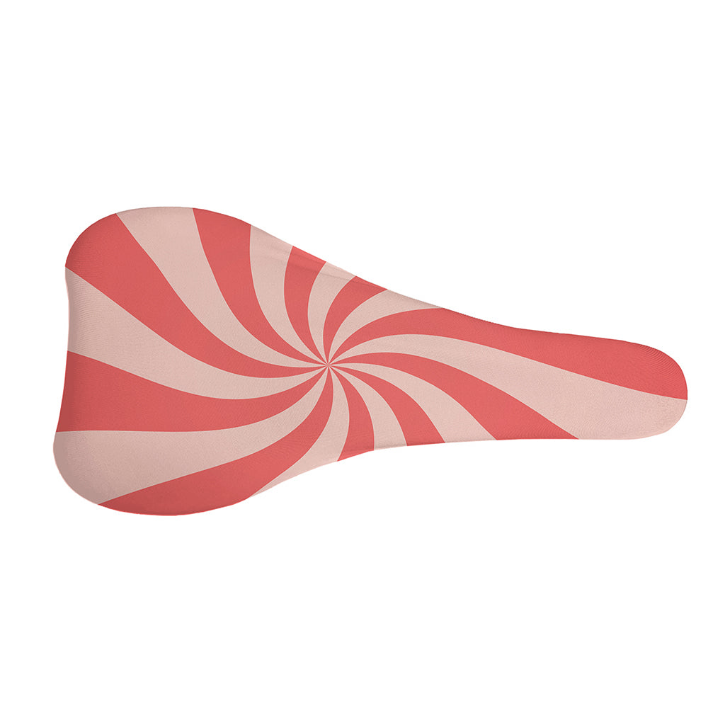 Pink Psychedelic Swirl Print Bicycle Seat Cover