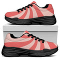 Pink Psychedelic Swirl Print Black Chunky Shoes