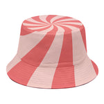Pink Psychedelic Swirl Print Bucket Hat