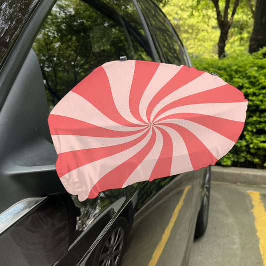Pink Psychedelic Swirl Print Car Side Mirror Covers