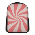 Pink Psychedelic Swirl Print Casual Backpack