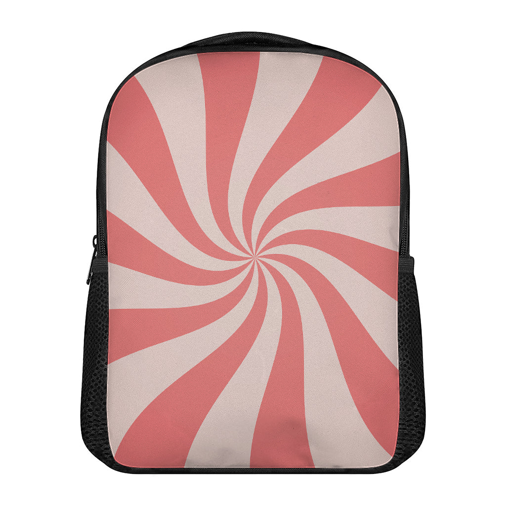 Pink Psychedelic Swirl Print Casual Backpack