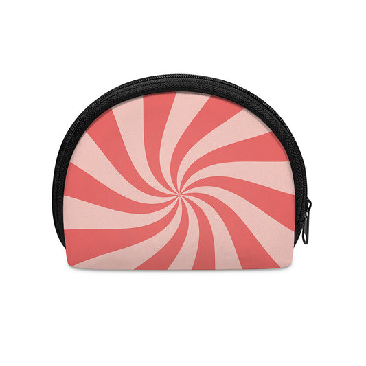 Pink Psychedelic Swirl Print Coin Purse