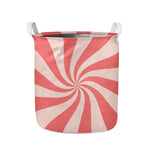 Pink Psychedelic Swirl Print Collapsible Laundry Basket